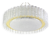 1 of 2 Stunning Murano Glass Tubes Ceiling Light by Doria, Germany, 1960s
