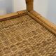 Antique rattan bedside table with vintage drawer