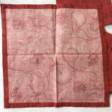 Large red tablecloth for 8 places and napkins