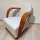 Fauteuil espagnol en hêtre et contreplaqué, années 1990.