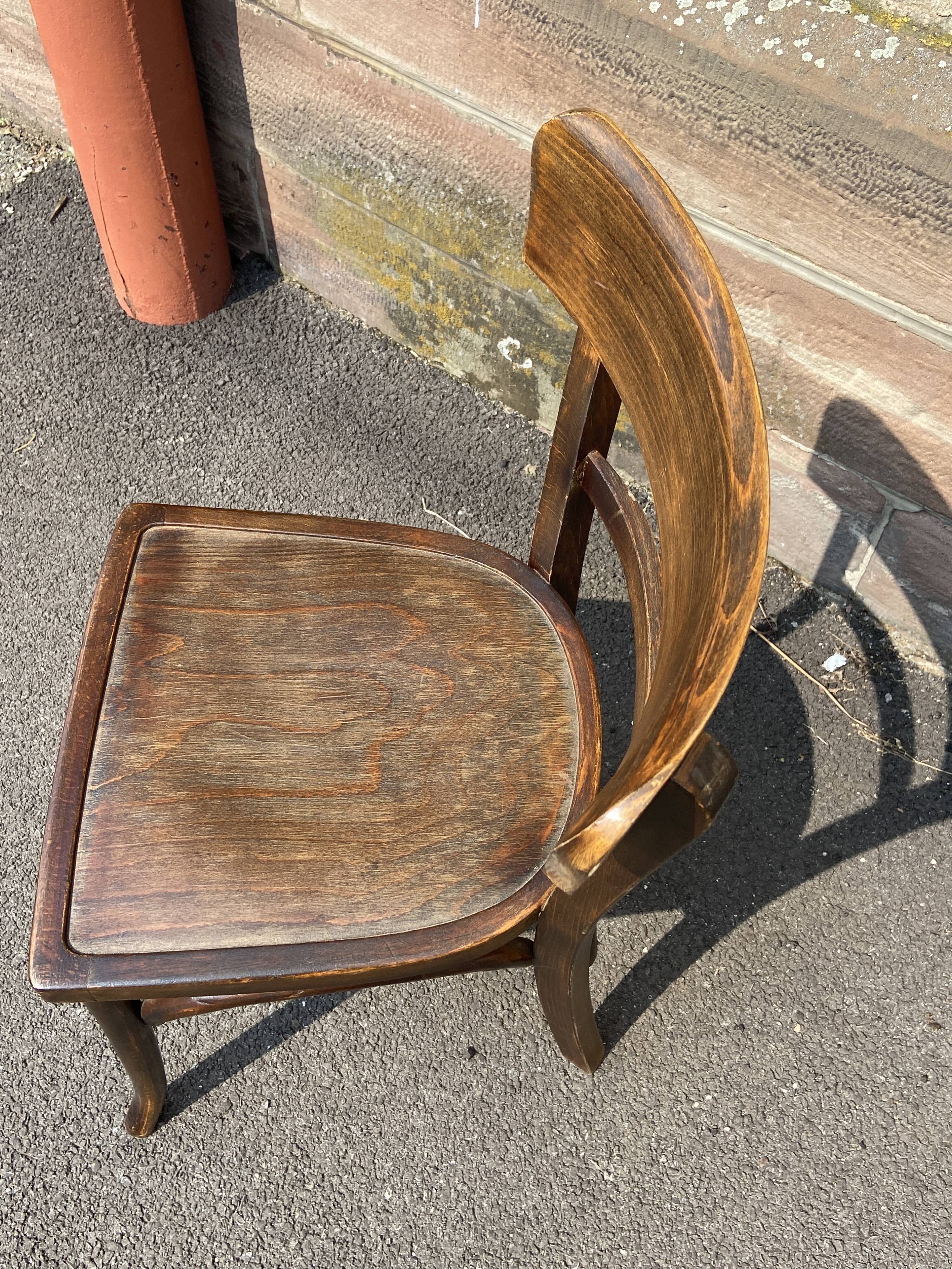 6 chaises bistrot bois courbé vintage