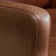 1970s patinated leather Scandinavian lounge chair