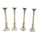 Very large candlesticks made of raw wood
