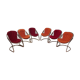 Suite de 6 fauteuils "Egg chair" de Gastone Rinaldi 1970