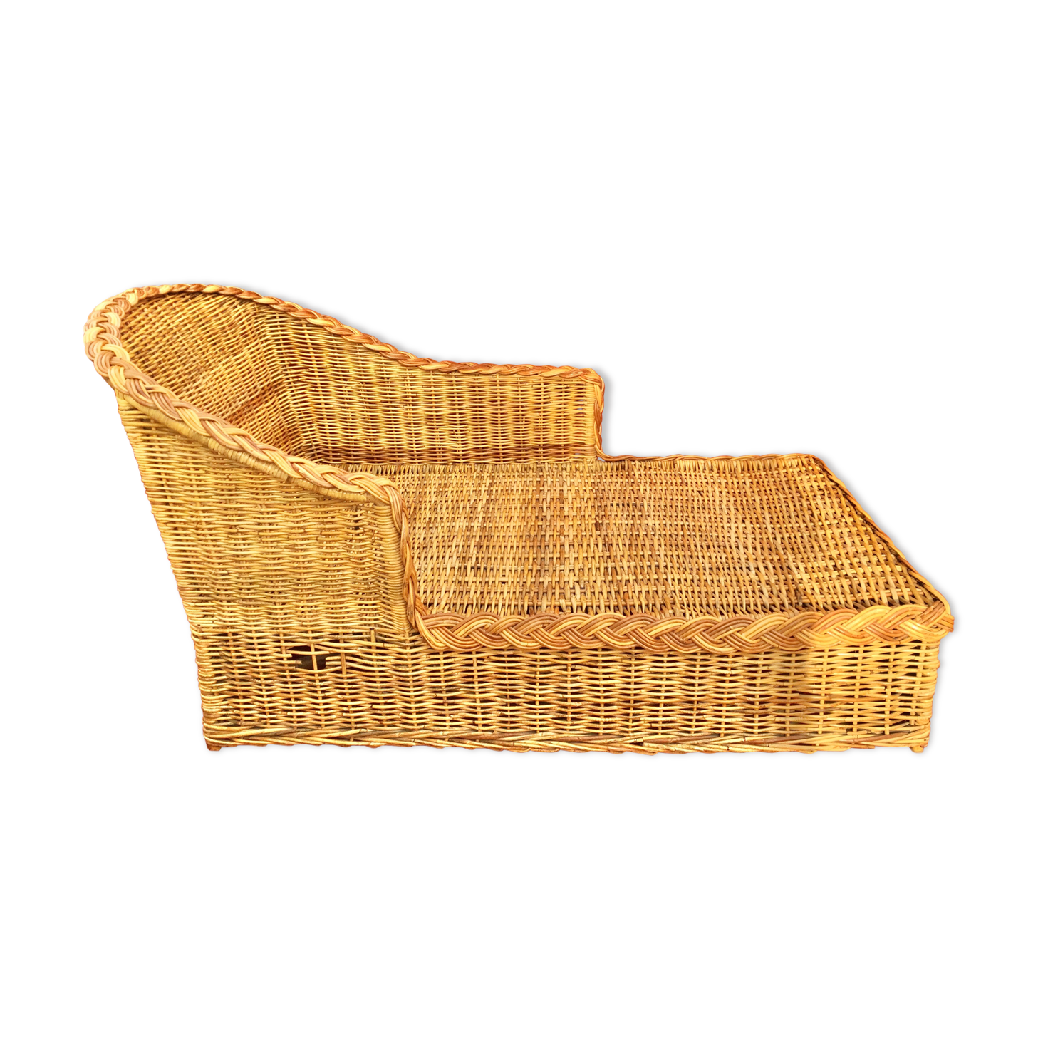 Méridienne en osier vintage