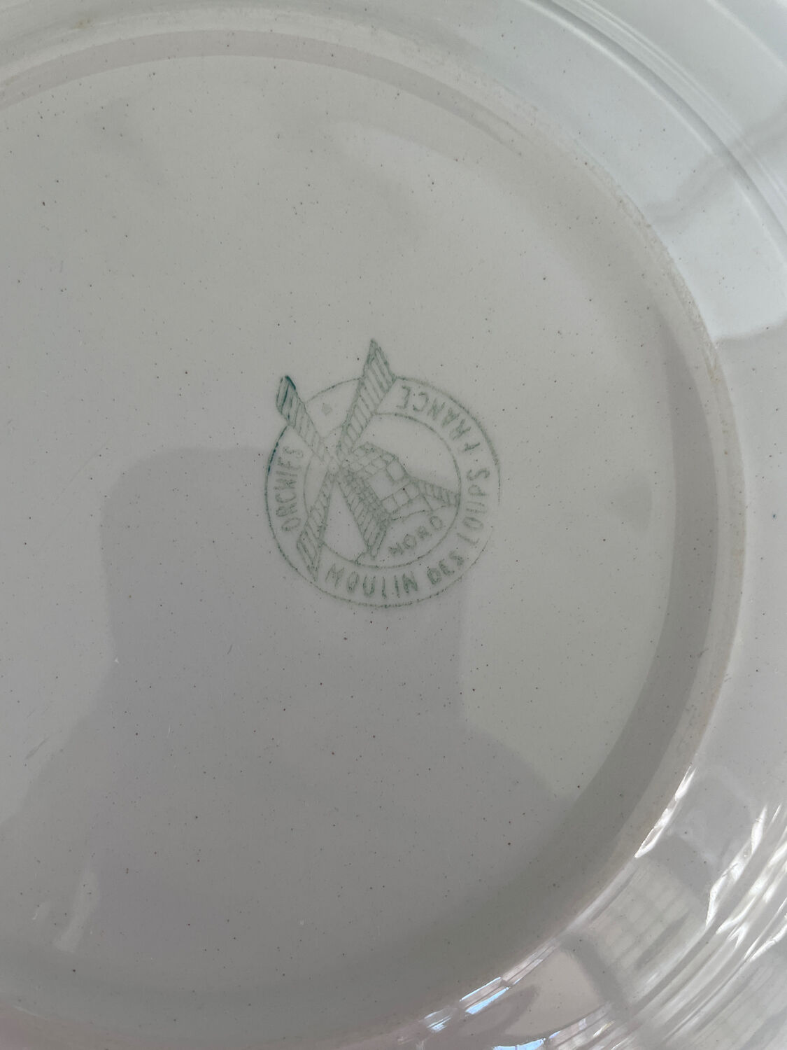 Set of 11 hollow plates Orchies Moulin des loups