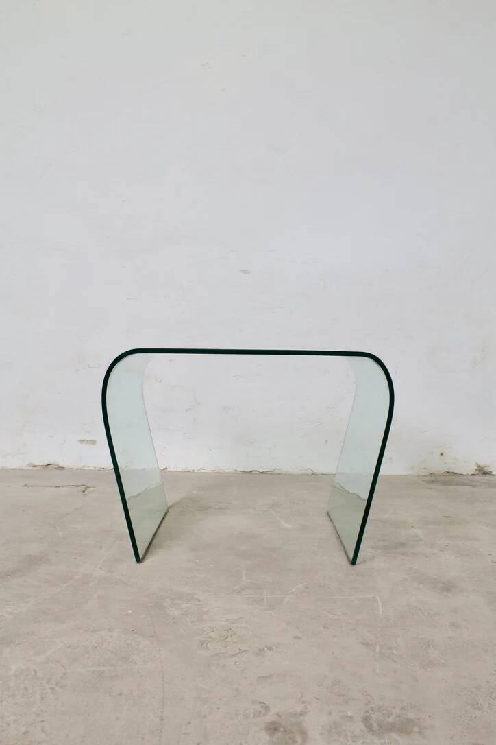 Vintage glass coffee table / side table