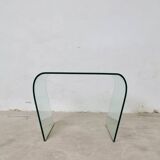 Vintage glass coffee table / side table