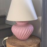 Vintage pink ceramic lamp