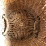 Wicker pan and vintage rope