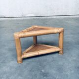 Handcrafted Bamboo Corner Table Set, 1970s, Set of 2