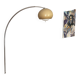 Arc floor lamp. 1970. Italy. Marble base.