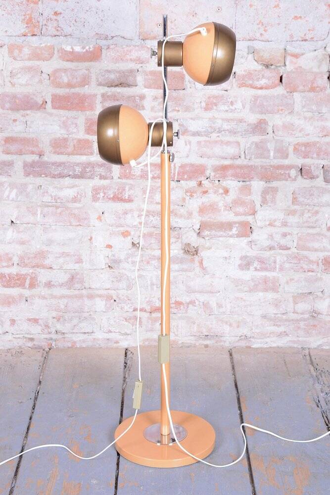 Mid-Century Floor Lamp in Metal attributed to Drukov, Czech, 1970s