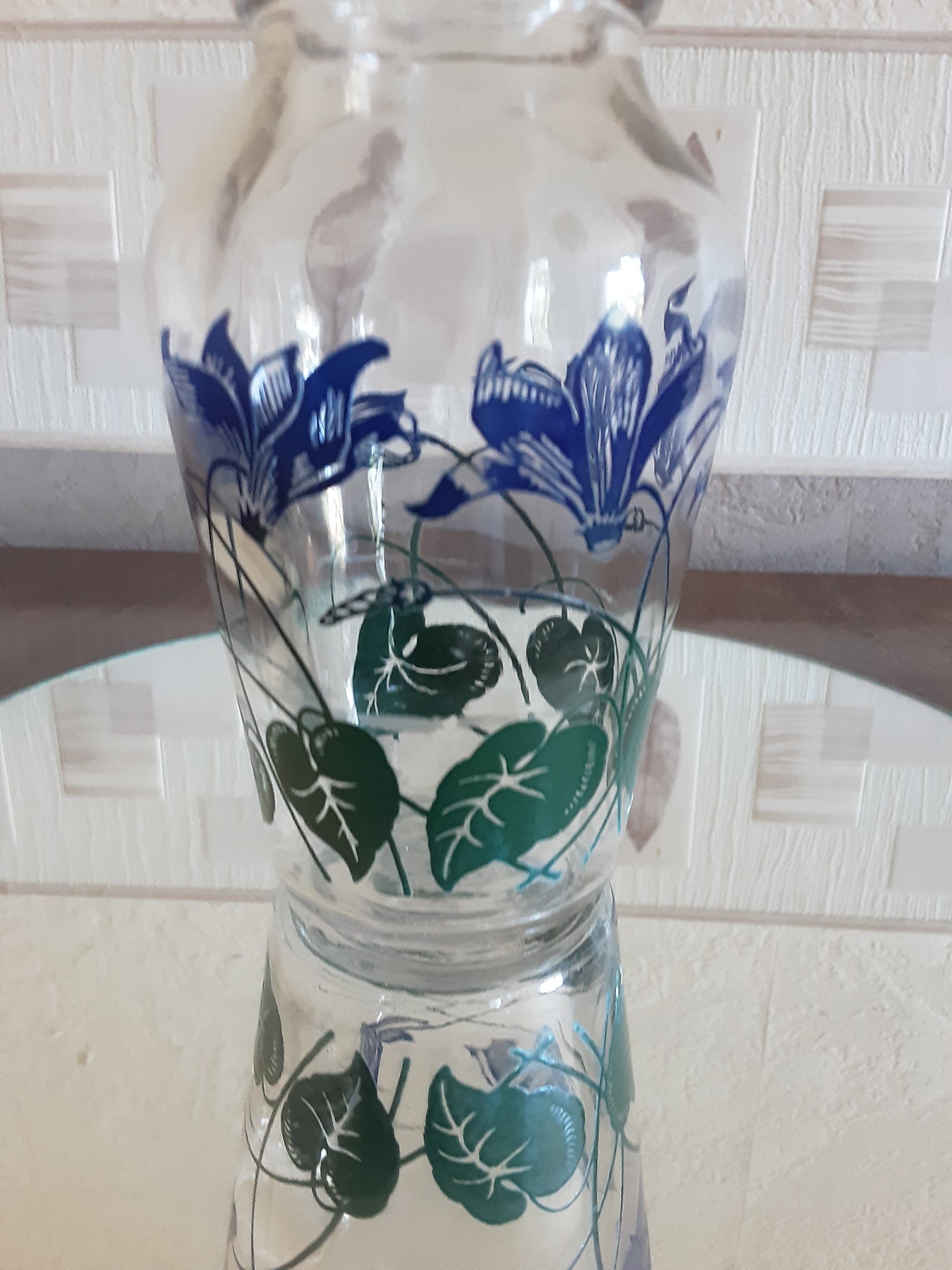 Glass hyacinth vase - vintage