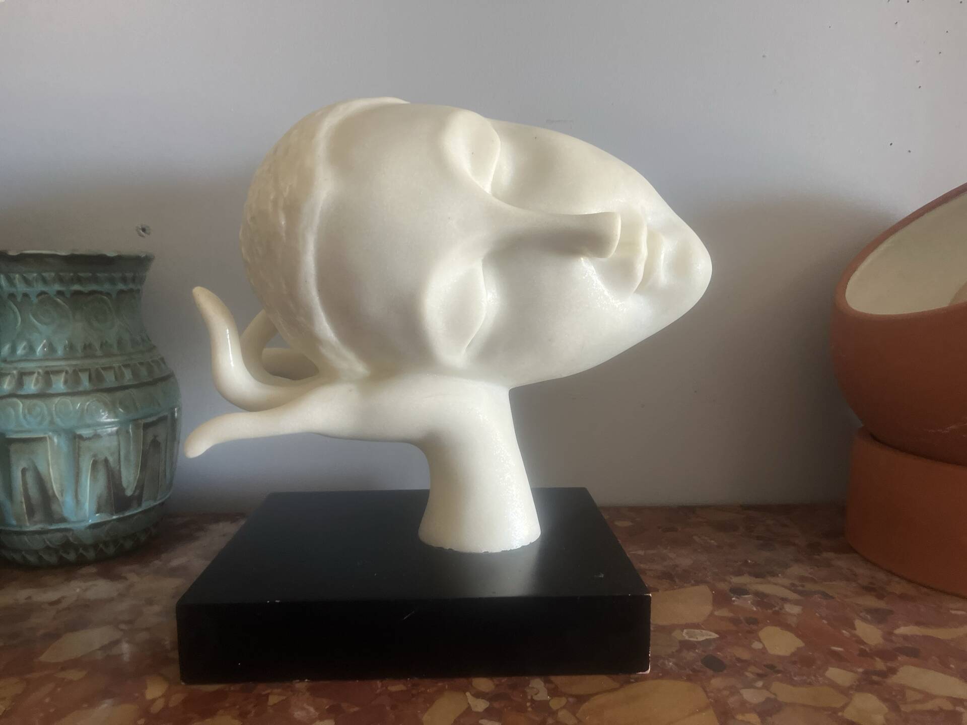 Sculpture grand format - Visage penché - Bouddha