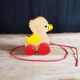 Canard en bois à tirer
