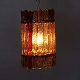 Amber glass pendant lamp