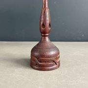 Carved wooden candlestick - 19.5cm