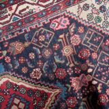 Antique Persian Hamadan handmade rug 3.8' x 6.7' 1920s - 1C1215