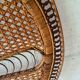 Old headboard "Peacock" in rattan / Emmanuelle