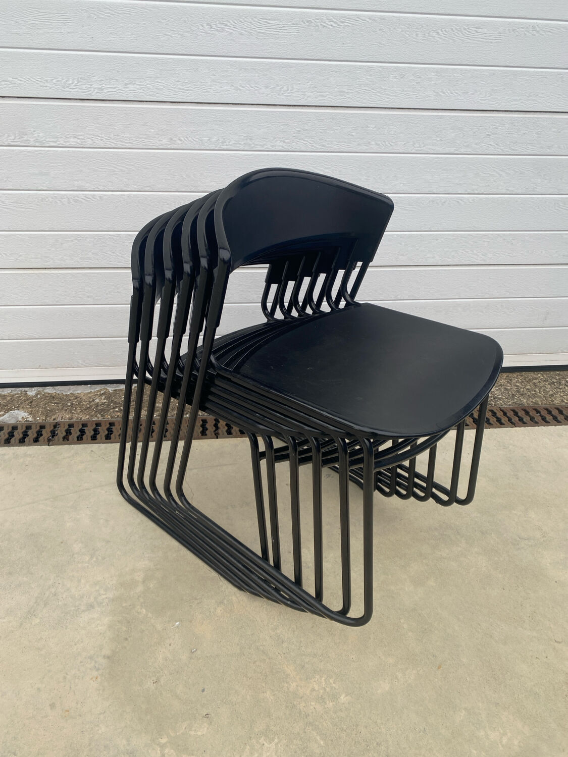 Set of 6 Airborn design chairs.