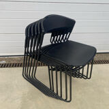 Set of 6 Airborn design chairs.