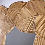 Miroir en rotin naturel