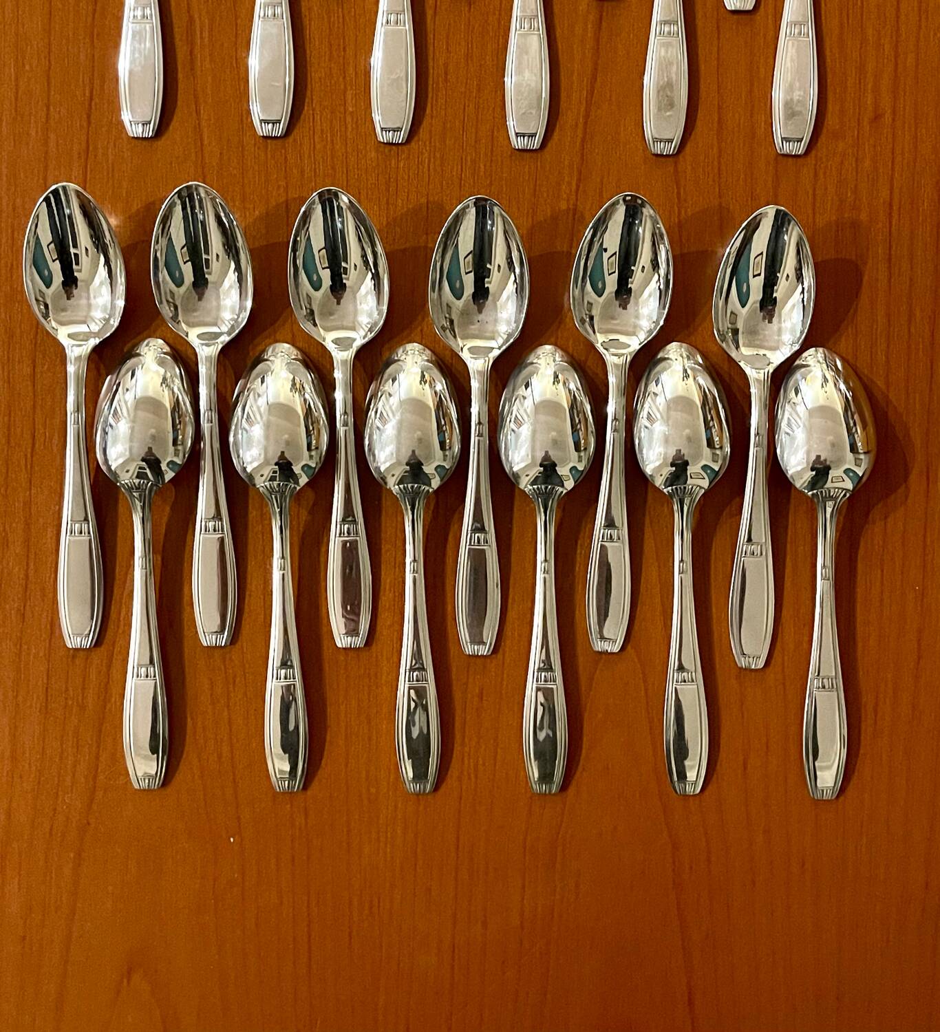 Ercuis, dessert cutlery, fruit and cheese, 36 art deco pieces