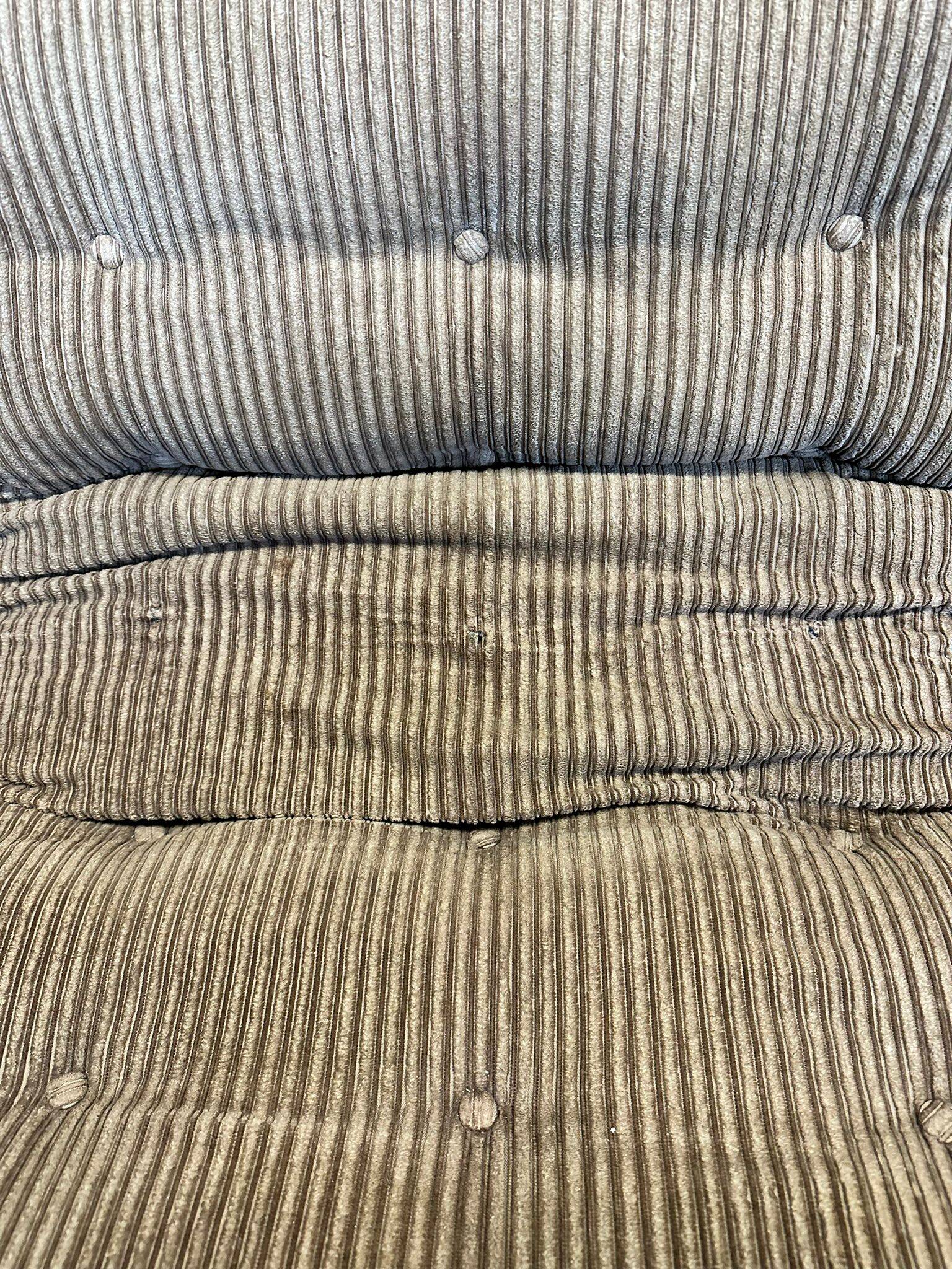 Vintage brown corduroy armchair from the 70s