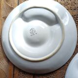 4 barbotine plates with artichoke pattern from Bordallo.