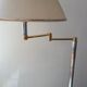 Lampadaire liseuse chromé et doré des années 70