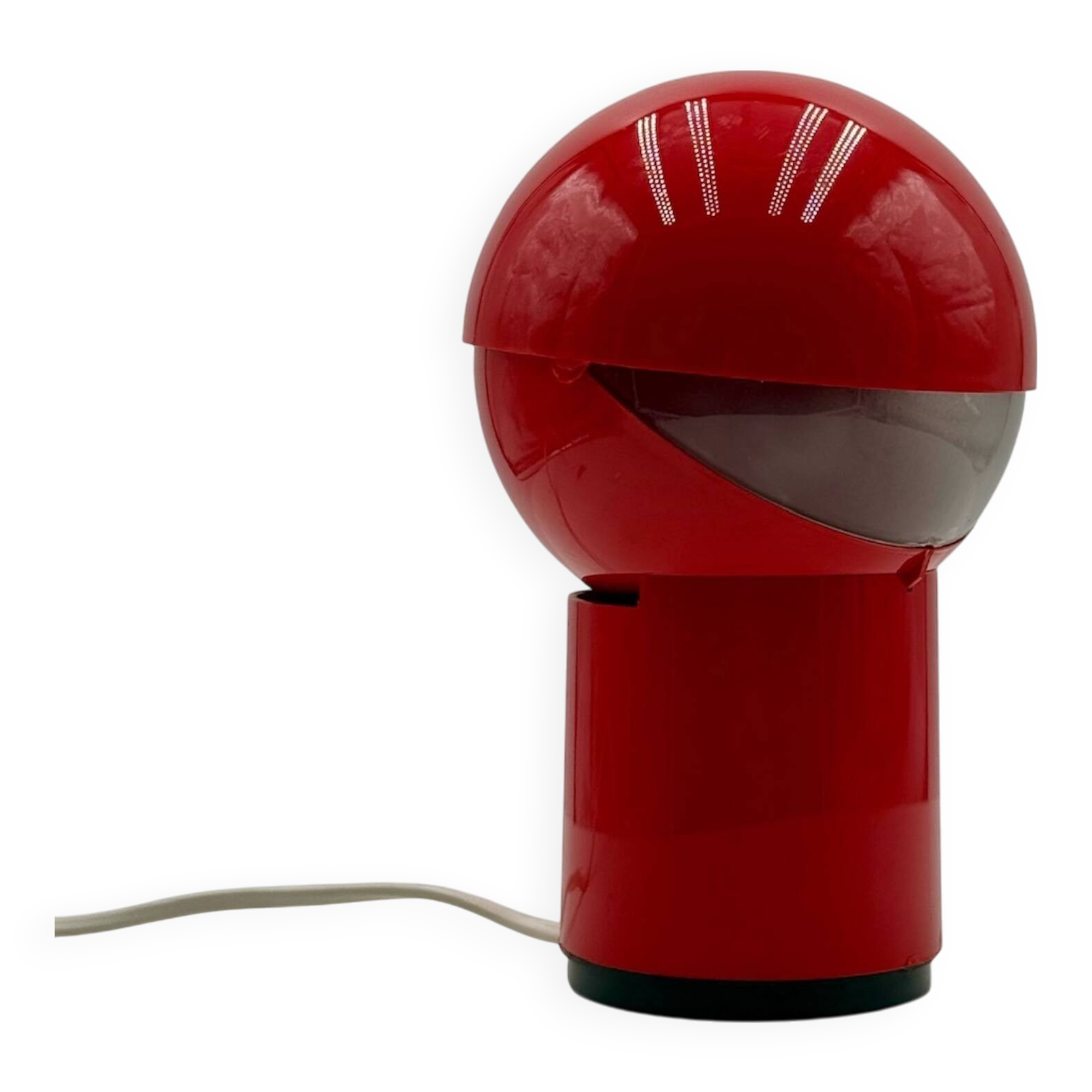 Lampe Space Age « Sfera Notte » Gagiplast, rouge vif, années 1970