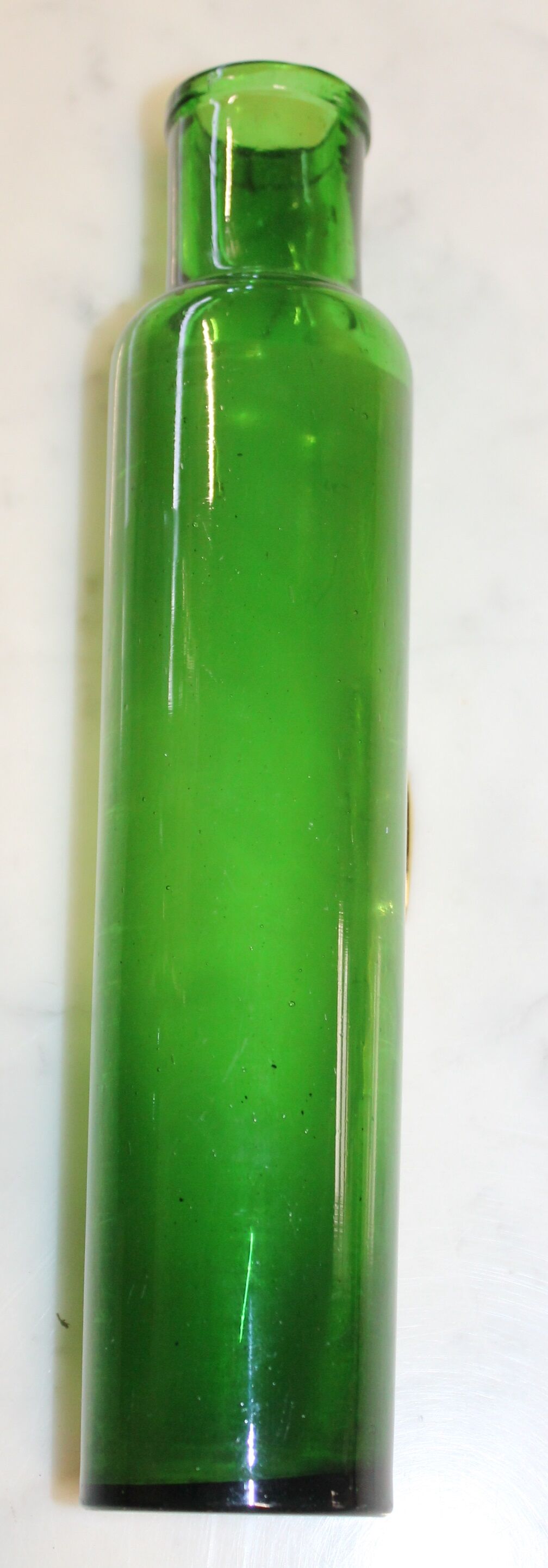 Green glass bottle