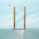 Miroir suédois minimaliste en bois de pin Japandi des années 70