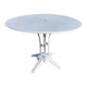 Garden table with a cast iron top.
