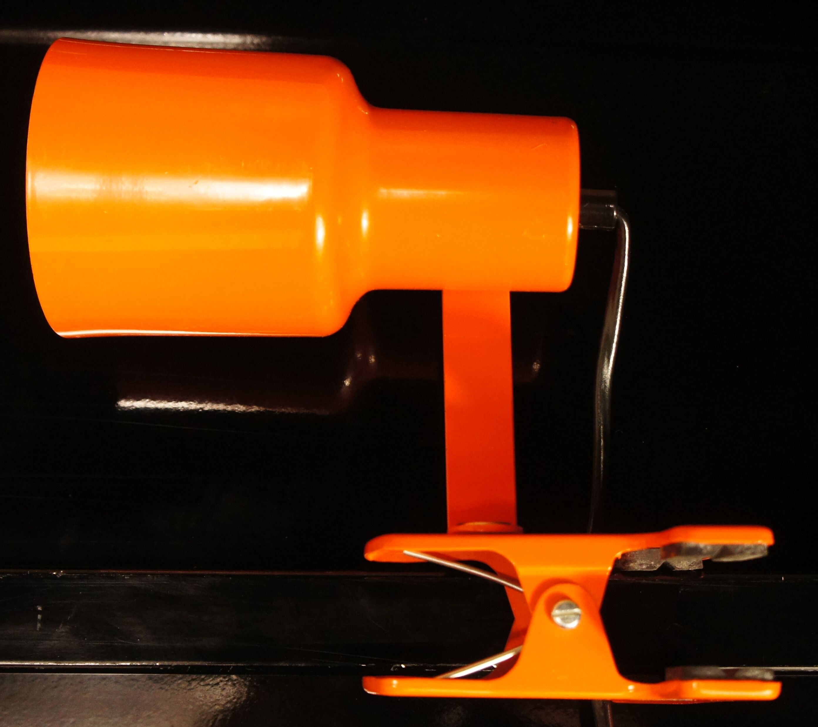 Philips orange 1970 adjustable clamp spot