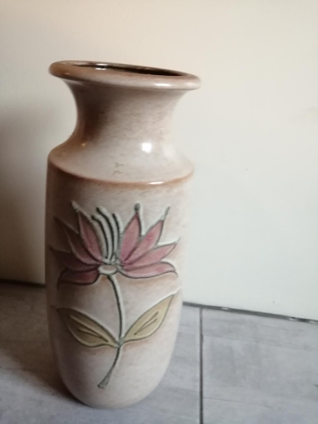 Large vase in fatty lava signed SCHEURICH