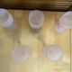 Set of 5 Frosted Pink Wine Glasses Made in Italy Vintage #E170