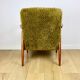 Vintage armchair, 1970s, red fox - high pile Camel