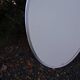Oval mirror 66x37 Louis XVI style knot in vintage silver metal from the 70s