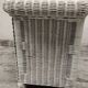 Commode et chevet en rotin blanc