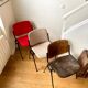 Chair DSC 106 by Giancarlo Piretti for Castelli 1970s' in beige cotton