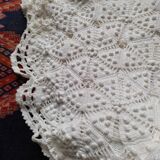 White crochet bed cover