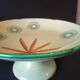 Vintage Lunéville compote dish with exotic fruit decoration from the 1960s.