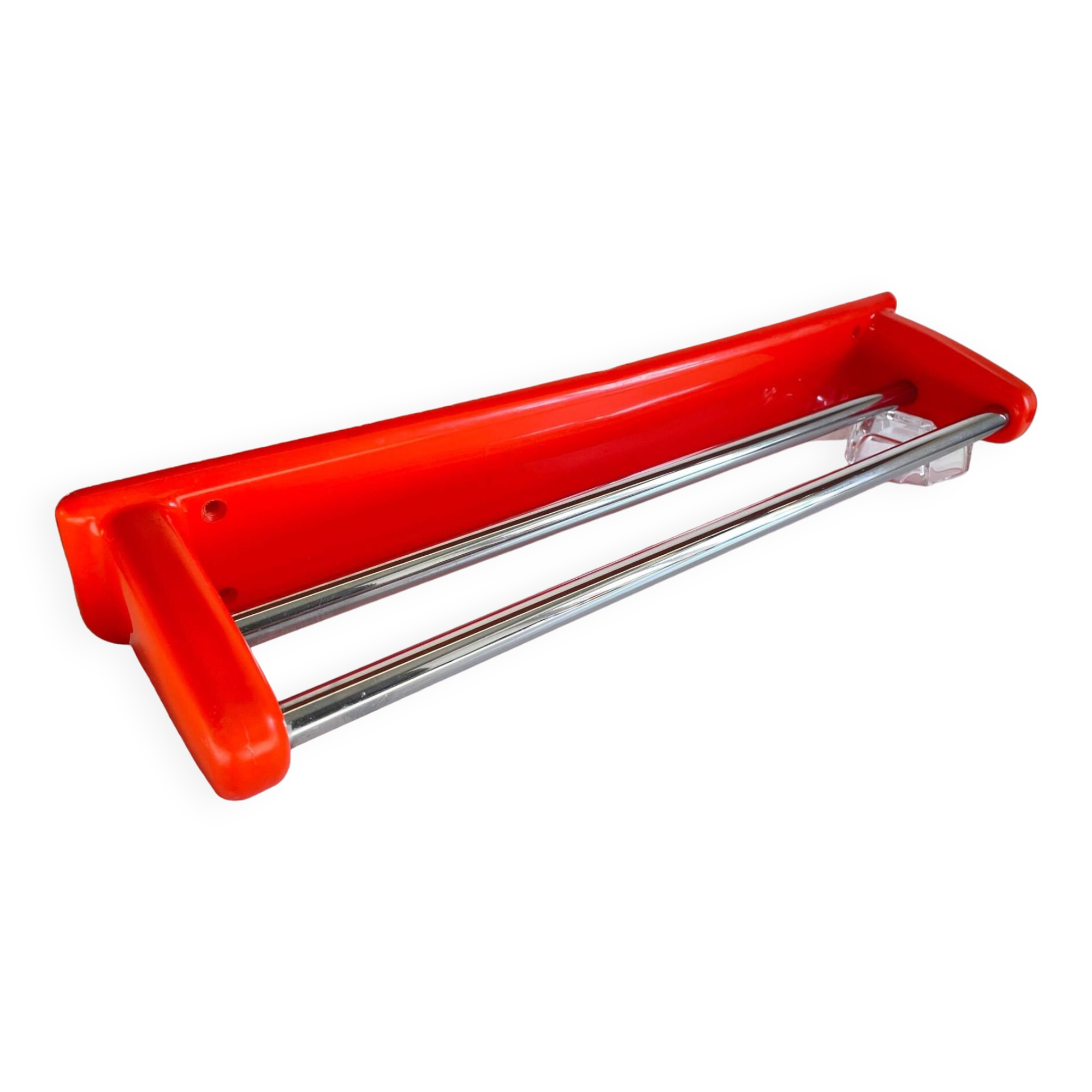 Orange towel rack by Syla from the 70s