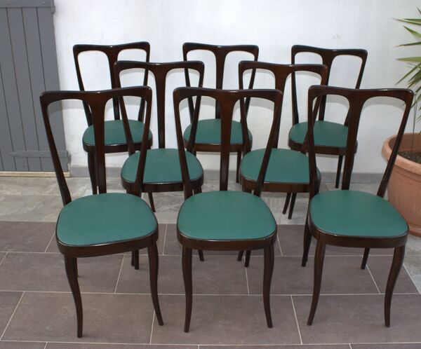 Ensemble de 8 chaises de salle à manger Guiglemo Ulrich *RARE*