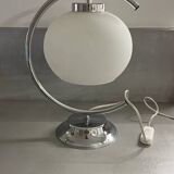 Lampe design verre et métal