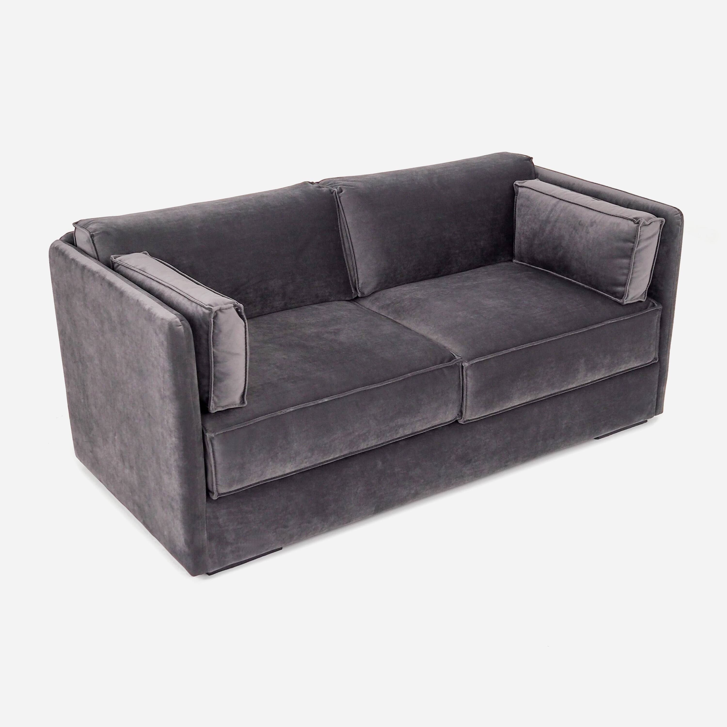 Sofa HAGA grey velour, Scandinavian design
