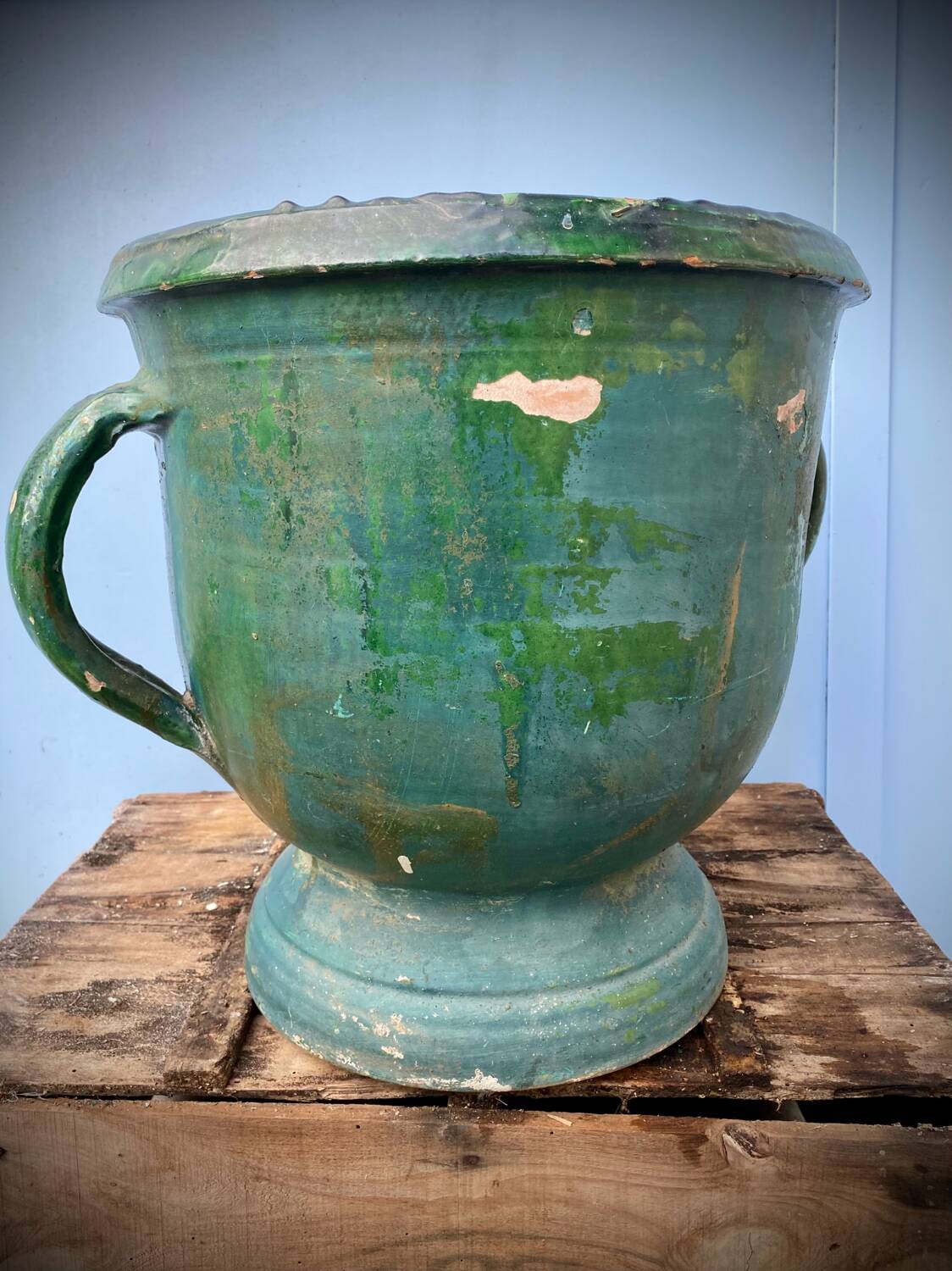 Varnished terracotta jar