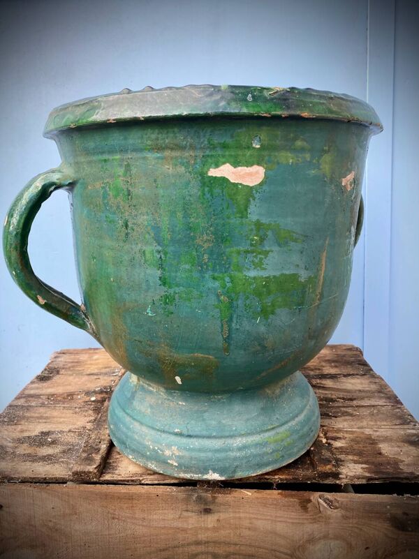 Jarre terre cuite vernissée